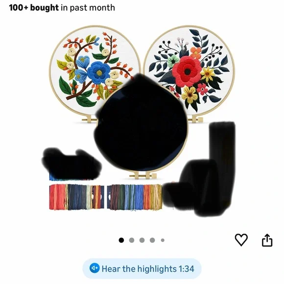 Embroidery Hoop Kits - 5 kits - Picture 2 of 9